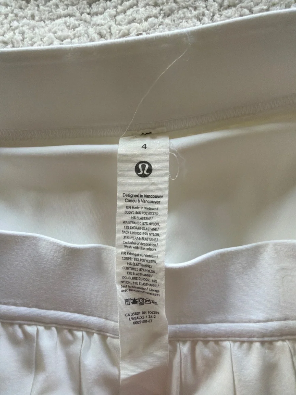 Lululemon pleated skirt with built in shorts